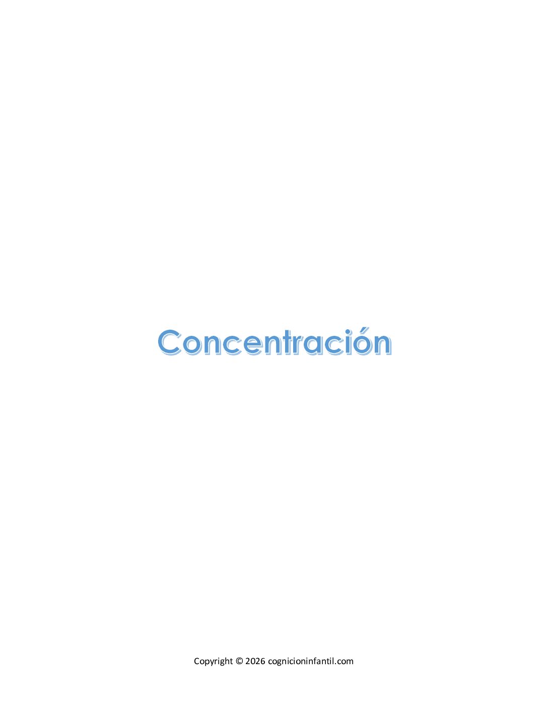 Ejercicio de entrenamiento en concentración  (muestra)