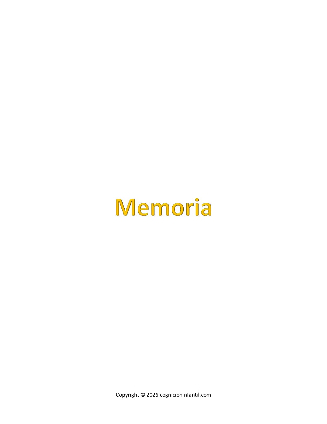 Ejercicio de entrenamiento en memoria (muestra)